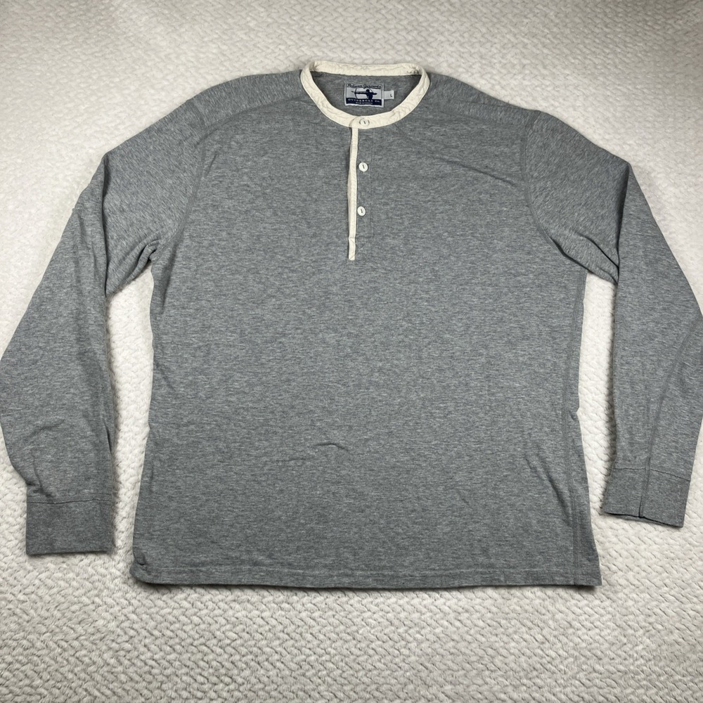 Guideboat Co Shirt Henley Long Sleeve Canada Made Reliance Garment Large